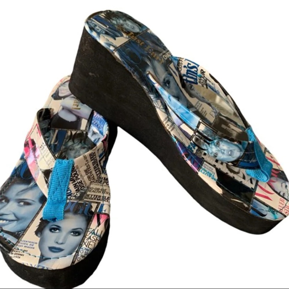 Just Earl Magazine platform flip-flops Women’s 7.5